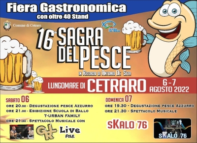 Cetraro | FESTIVAL DEL PESCE E DELLA BIRRA gastronomia e spettacolo musicale
